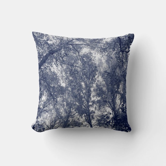 Blauer Herbst Kissen (Vorderseite)