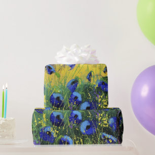 Blauer Herbst, Kunst Geschenkpapier