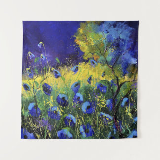 Blauer Herbst, Kunst Wandteppich