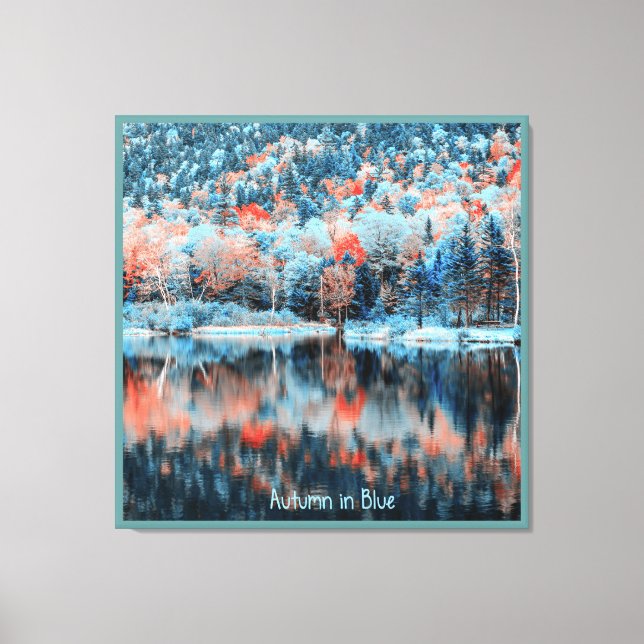 Blauer Herbst Leinwanddruck (Vorderseite)