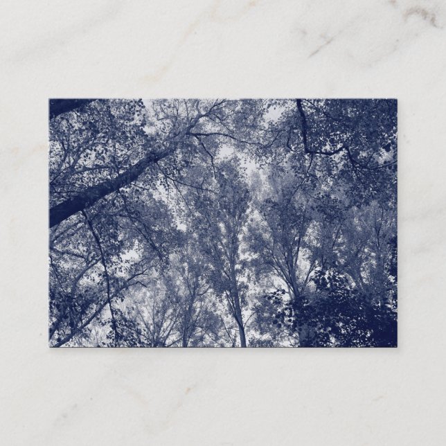 Blauer Herbst Visitenkarte (Vorderseite)