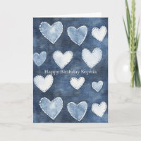 Blauer Herzen Geburtstag