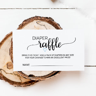 Blauer Herzkalligrafie-Windelwickler Beilage Begleitkarte