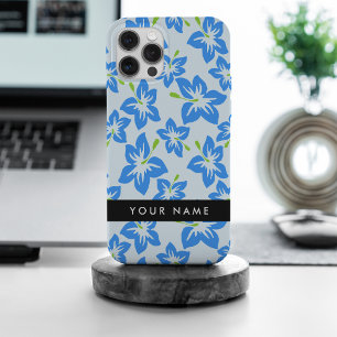 Blauer Hibiskus, Blaue Blumen, Ihr Name Case-Mate iPhone Hülle