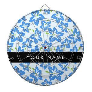 Blauer Hibiskus, Blumen, Ihr Name Dartscheibe