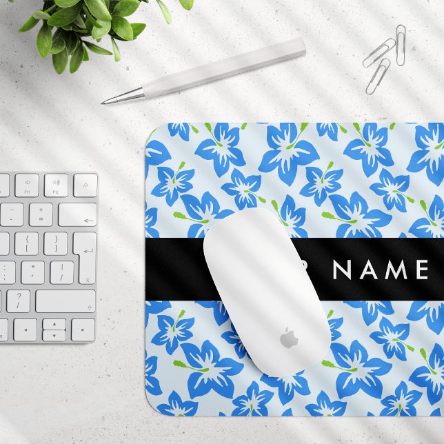 Blauer Hibiskus, Blumen, Ihr Name Mousepad (Von Creator hochgeladen)