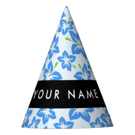 Blauer Hibiskus, Blumen, Ihr Name Partyhütchen