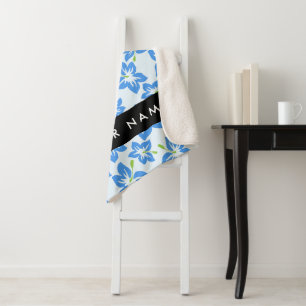 Blauer Hibiskus, Blumen, Ihr Name Sherpadecke