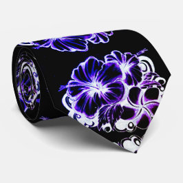 Blauer Hibiskus Krawatte