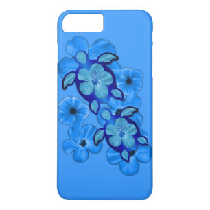 Blauer Hibiskus und Honu Schildkröten Case-Mate iPhone Hülle