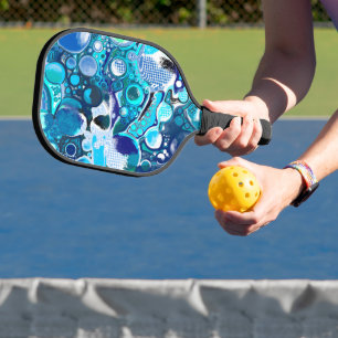Blauer Himmel Abstrakte Kunst Pickleball Schläger