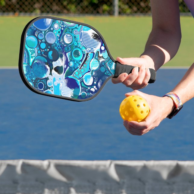 Blauer Himmel Abstrakte Kunst Pickleball Schläger (InSitu)