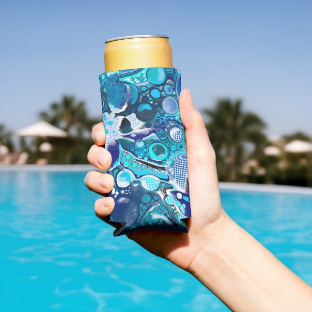 Blauer Himmel Abstrakte Kunst Selters Dosenkühler (In Situ Pool)