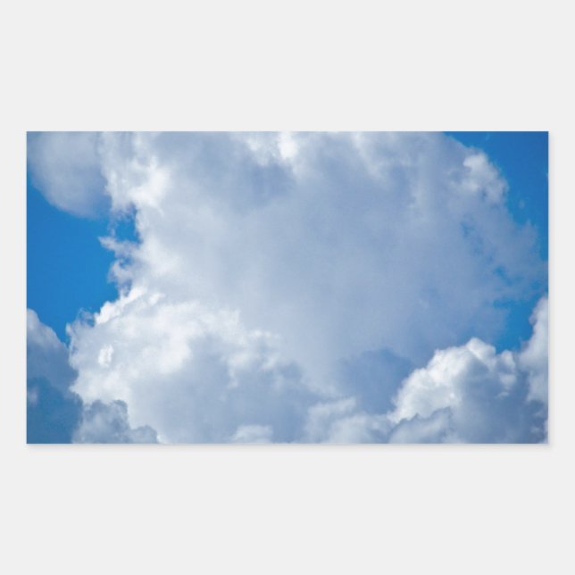 blauer Himmel Art vo1 Rechteckiger Aufkleber (Vorderseite)
