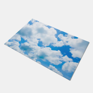 Blauer Himmel bewölkt II + Ihr Text u. Ideen Fußmatte