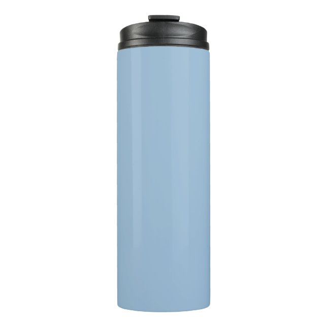 Blauer Himmel Blauer Vollfarbendruck Thermosbecher (Vorderseite)