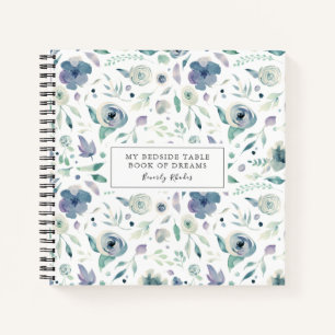 Blauer Himmel Blumenbeete Terrasse Notizbuch