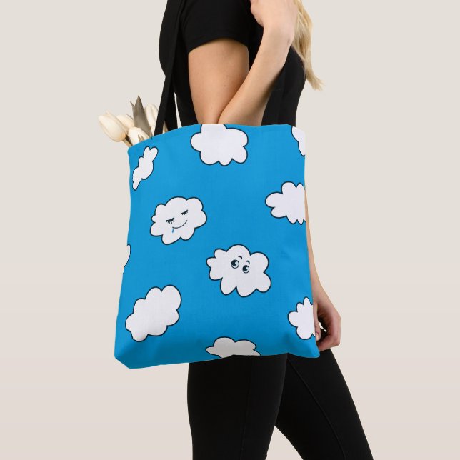 Blauer Himmel Cartoon Wolken (Von Nahem)