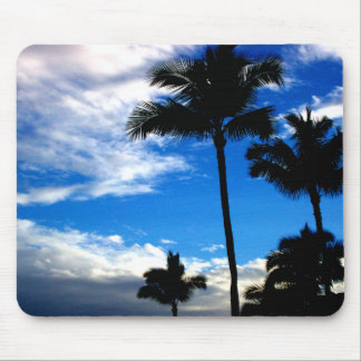 Blauer Himmel-Hawaii-Palmen-Mausunterlage Mousepad
