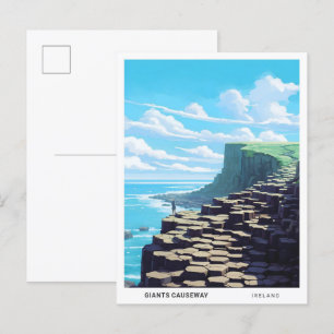 Blauer Himmel im Giants Causeway Irland Reise Postkarte