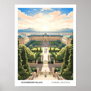 Blauer Himmel im Schönbrunn Palace Wien Österreich Poster