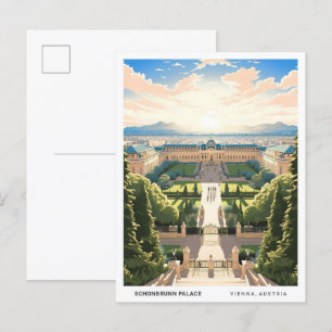 Blauer Himmel im Schönbrunn Palace Wien Österreich Postkarte