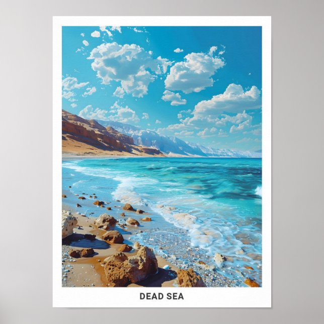 Blauer Himmel im Toten Meer Poster (Vorne)