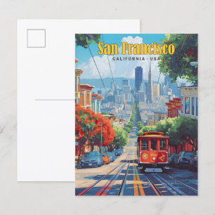 Blauer Himmel in San Francisco Kalifornien USA Postkarte