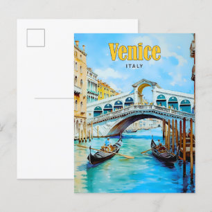 Blauer Himmel in Venedig Italien Vintage Travel Postkarte