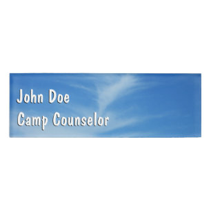 Blauer Himmel mit Abstrakten Wolken-Foto Namenschild
