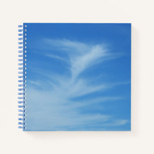 Blauer Himmel mit Abstrakten Wolken-Foto Notizbuch