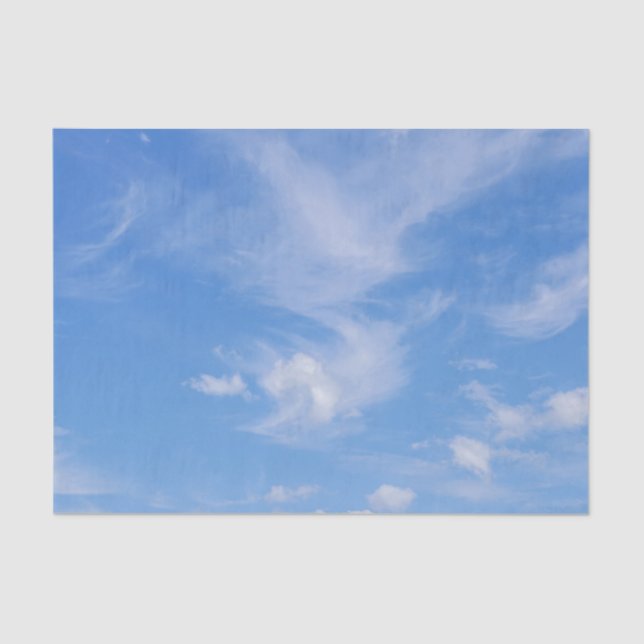 Blauer Himmel mit wispy Wolken Seidenpapier (Vorderseite)