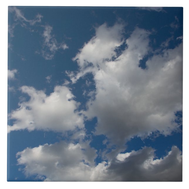 BLAUER HIMMEL MIT WOLKEN FLIESE (Vorderseite)