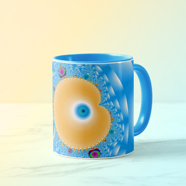 Blauer Himmel mit Wolken und Peach Tasse (Von Creator hochgeladen)
