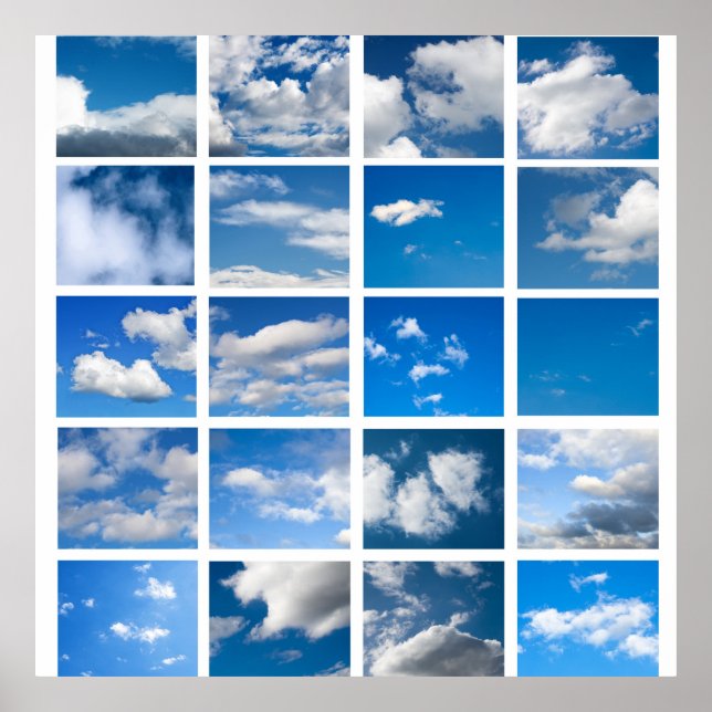 Blauer Himmel Poster (Vorne)