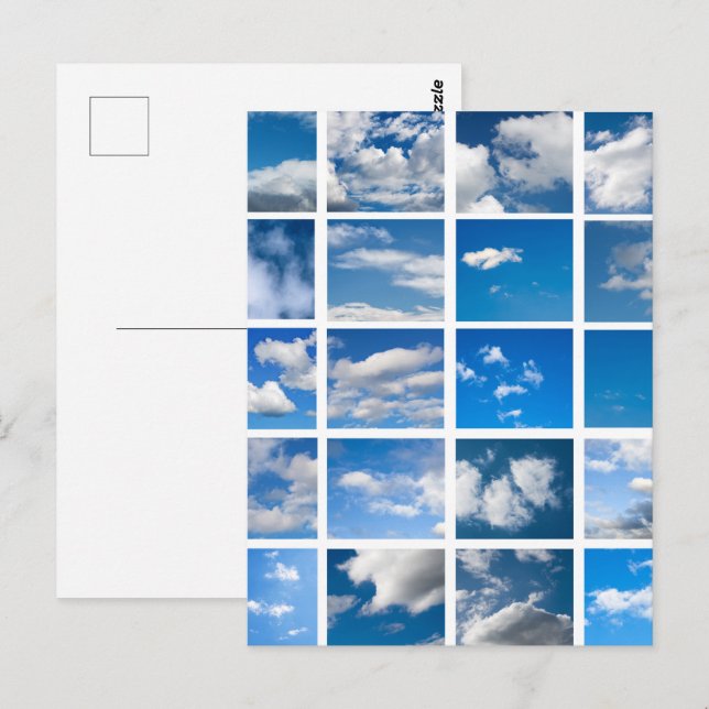 Blauer Himmel Postkarte (Vorne/Hinten)