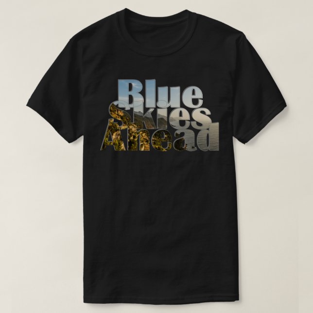 Blauer Himmel T-Shirt (Design vorne)