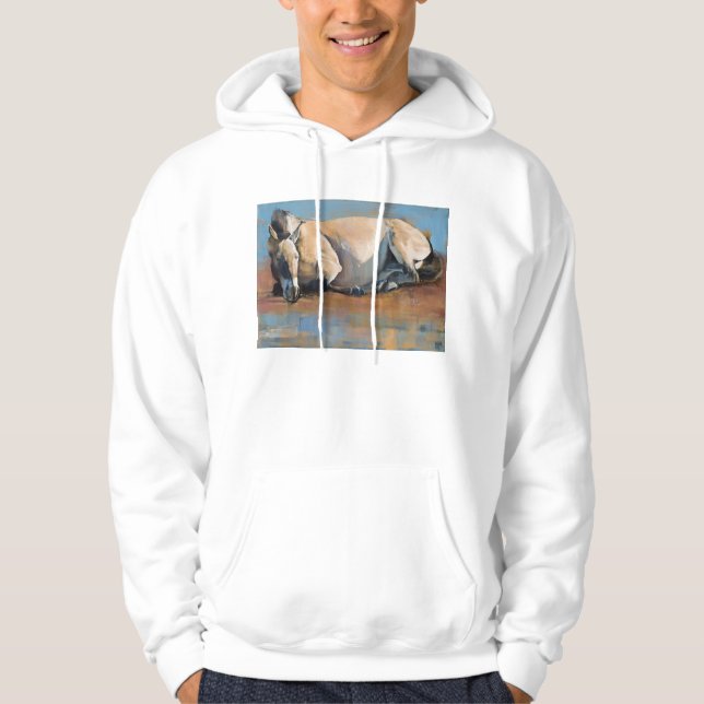 Blauer Himmel-Tag Hoodie (Vorderseite)