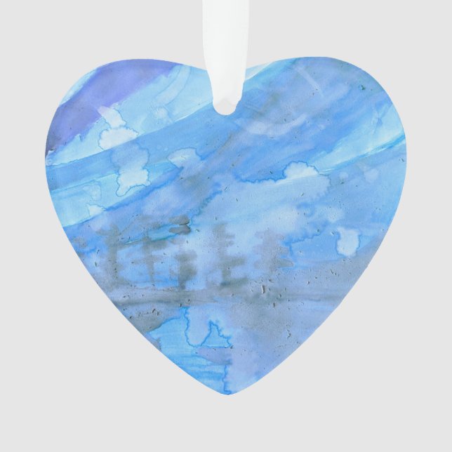 Blauer Himmel und Bäume Weihnachten 2020 Ornament (Vorderseite)