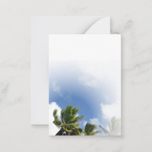 Blauer Himmel und Blank-Natur-Template elegant Mitteilungskarte