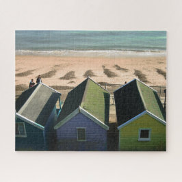 Blauer Himmel und englisches Foto am Meer Puzzle
