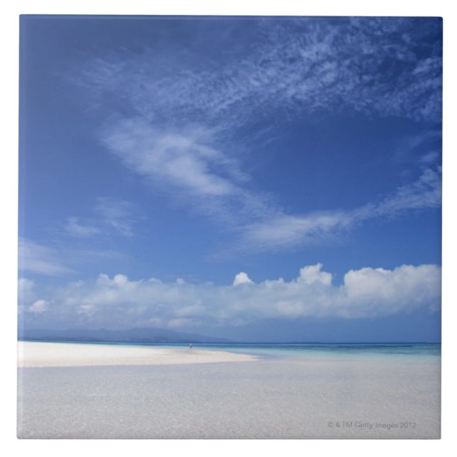 Blauer Himmel und Meer 2 Fliese (Vorderseite)