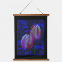 Blauer Himmel und rosafarbene Tulpen Kunst