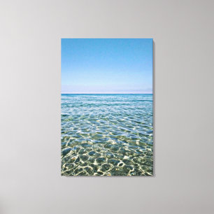 Blauer Himmel und schöne, ruhige Canvas am Meer Pr Leinwanddruck