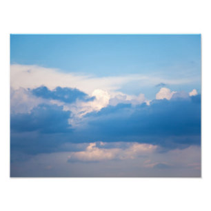 Blauer Himmel-und Weiß-Wolken-himmlische Fotodruck