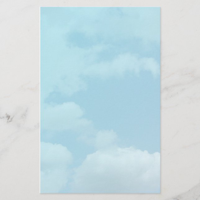 Blauer Himmel und weiße Wolken Briefpapier (Vorderseite)
