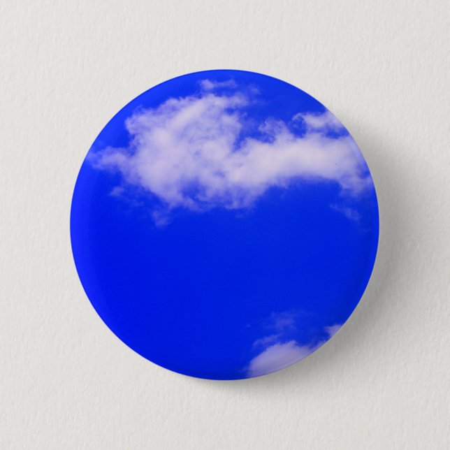 Blauer Himmel und weiße Wolken Button (Vorderseite)