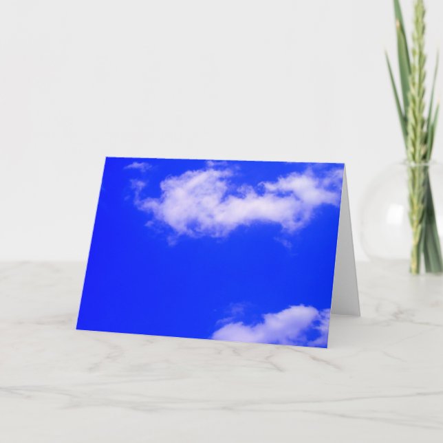Blauer Himmel und weiße Wolken Karte (Vorderseite)