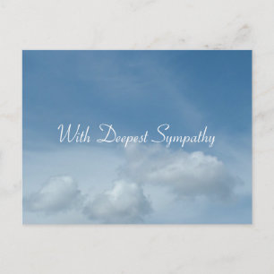 Blauer Himmel und weiße Wolken Mitgefühl Postkarte