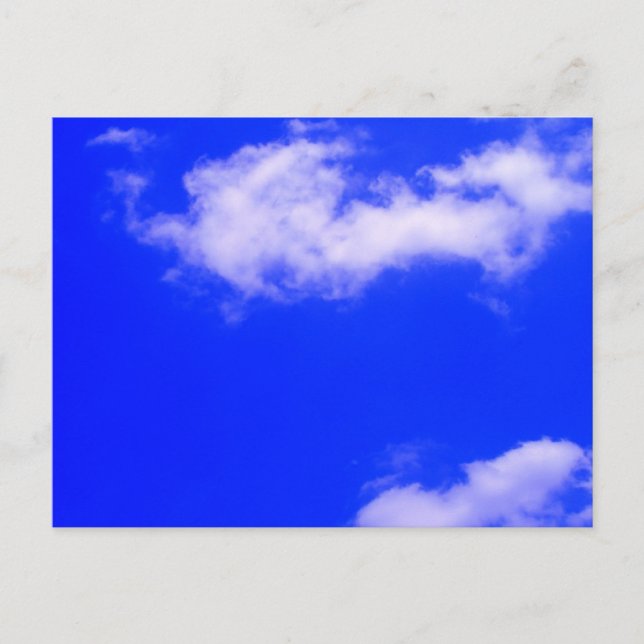 Blauer Himmel und weiße Wolken Postkarte (Vorderseite)